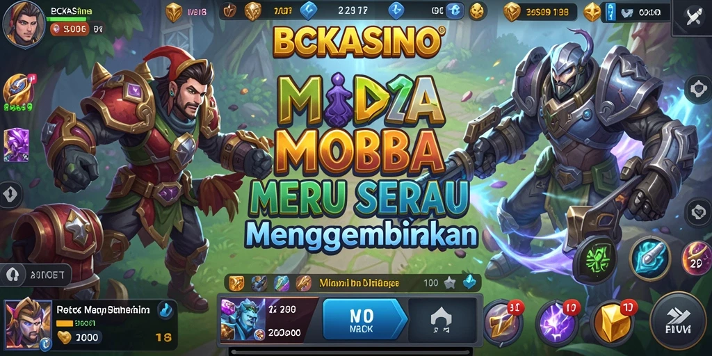 Screenshot gameplay BCKASINO menampilkan aksi seru dalam pertarungan tim MOBA.