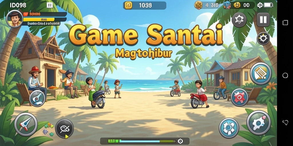 Tampilan gameplay santai dan menyenangkan di ID098.