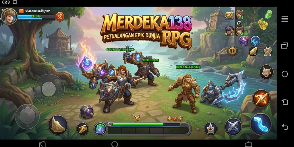 Tampilan menarik dari gameplay RPG MERDEKA138 dengan karakter unik.