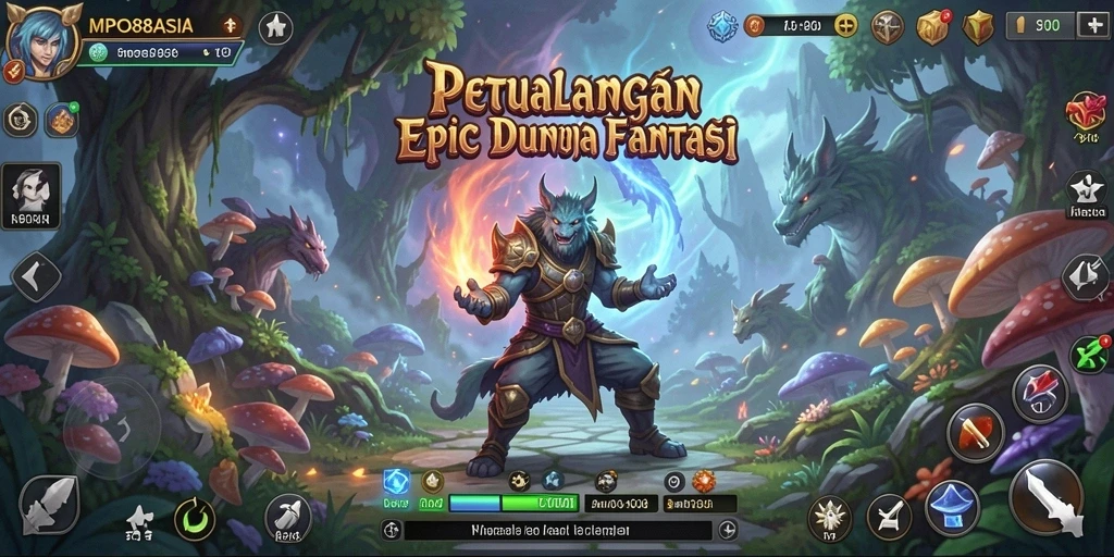 Tangkapan layar MPO88ASIA menampilkan pertempuran epik dengan grafis menakjubkan.