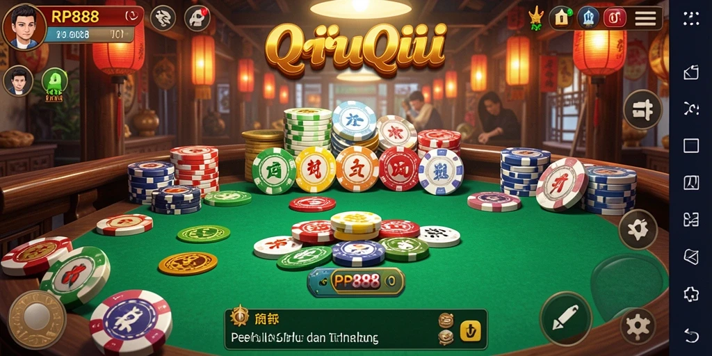 Screenshot gameplay QiuQiu dari RP888 yang menarik.