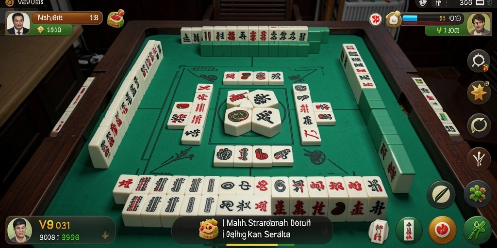Screenshot gameplay V98 menampilkan momen seru dalam permainan Mahjong.