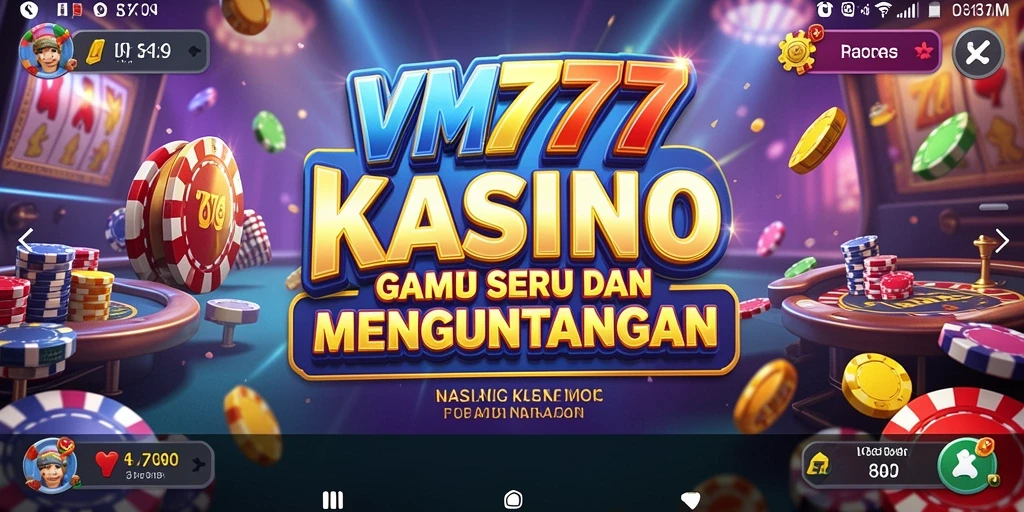 Tampilan menarik dari gameplay Kasino di VM777.