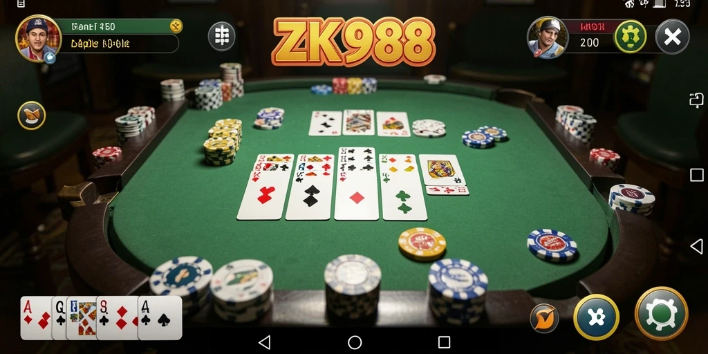 Tampilan gameplay ZK988 yang seru dan menantang.
